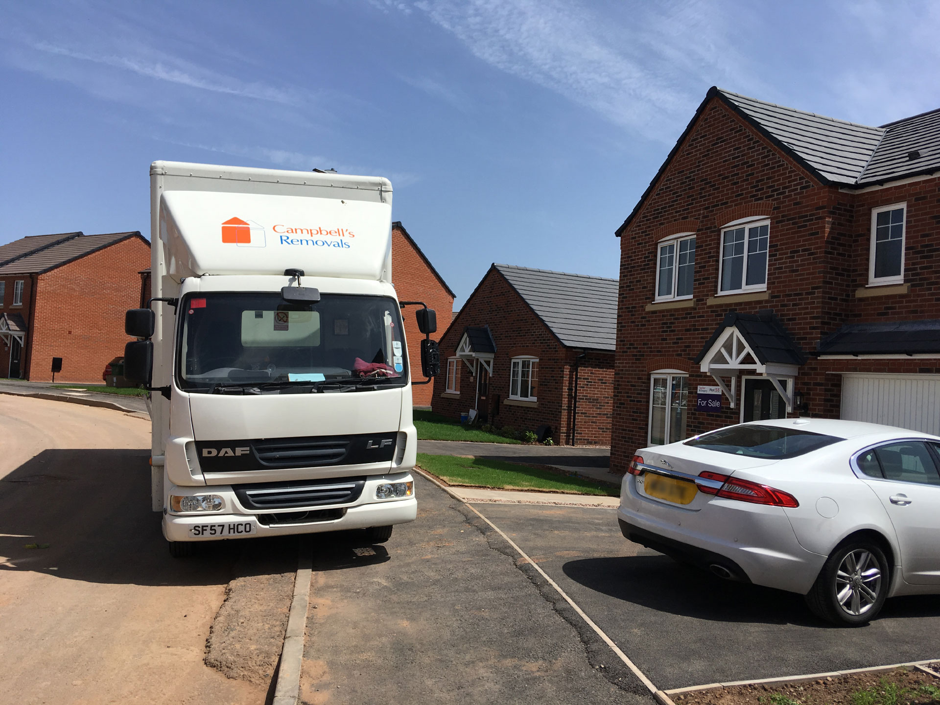 Bromsgrove removal firm Campbell's lorry outside house
